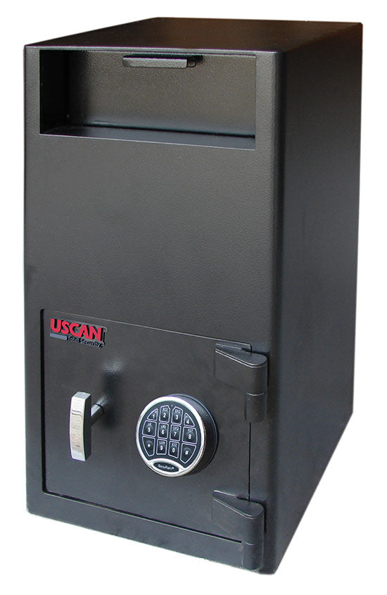 High Security Cash Handling Safe with powder-coated black finish