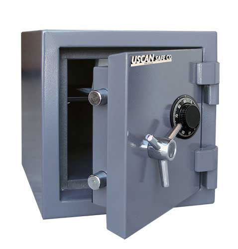 Interior view of USCAN SB-03C High Security Safe with adjustable shelves