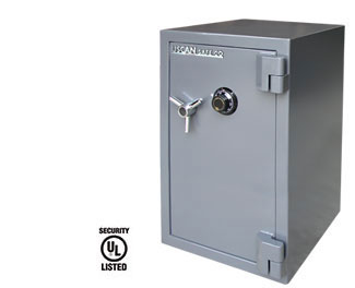 USCAN SB-02C High Security Safe showing heavy-duty steel hinges