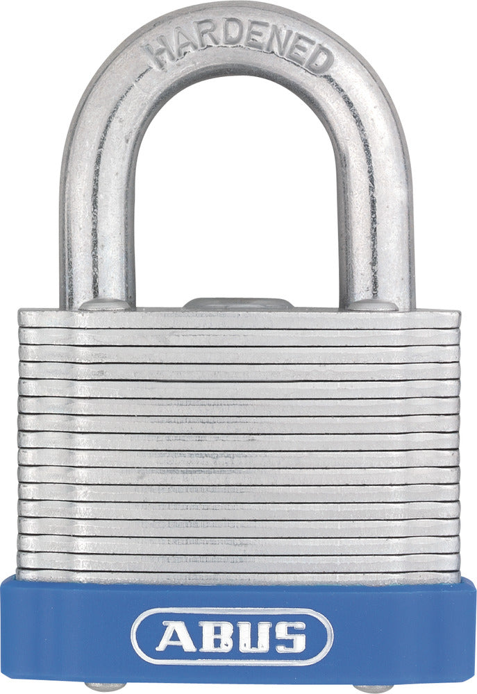 Abus 41 Series Padlock securing a commercial building gate