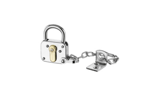 Abus 235Z Padlock securing a shed door 