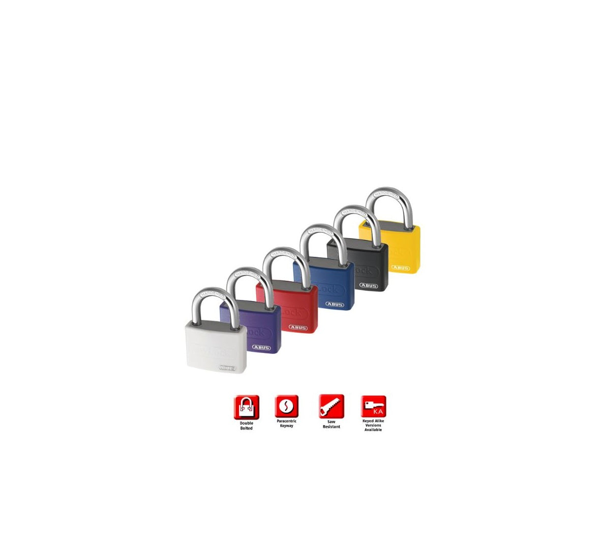 Abus T65AL Padlock in different colors 