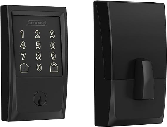 Schlage Encode Century Smart Deadbolt on a modern door