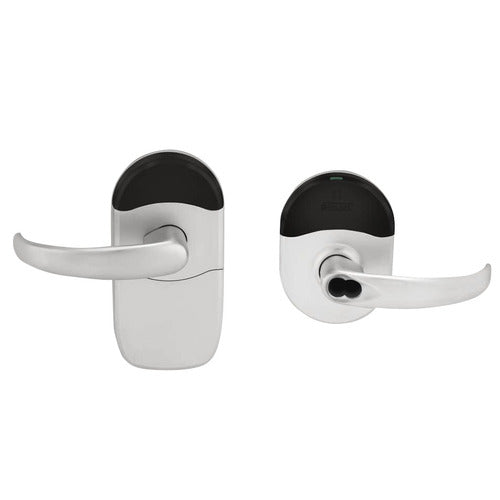 Schlage NDE Lock showing integrated credential reader and door position sensor