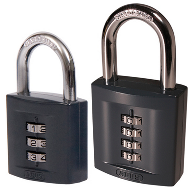 Secure keyless Abus 160 Series Padlock with extended shackle (HB)