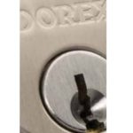 Dorex Deadbolt installed on a door